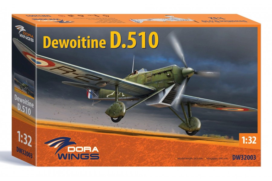 +PE, mask Plastic Kit 1/48 Dora Wings 48008 Dewoitine D.510 Spanish Civil War 