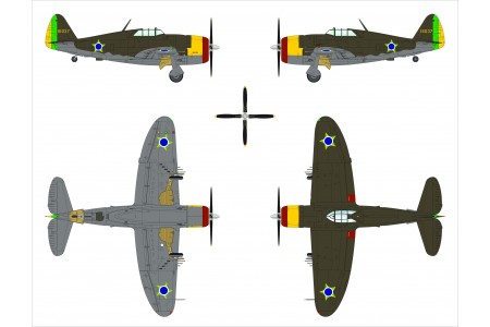 Republic P-47B Thunderbolt - 1/48 scale model construction kit